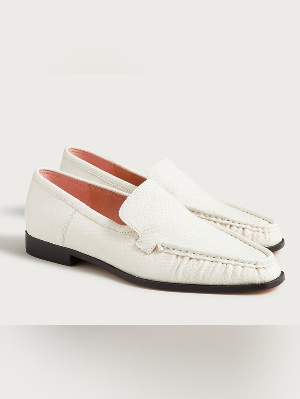 J. Crew Classic Loafer in Snake-embossed Leather Sz 8